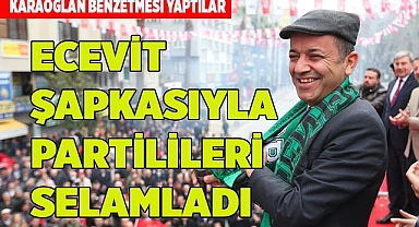 Çavuşoğlu'ndan Ecevit şapkalı şov