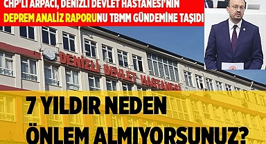 CHP’Lİ ARPACI: 'ZEMİNDE SIVILAŞMA RİSKİ VAR'