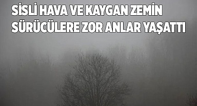Sürücülerin sis ve kaygan zeminle imtihanı