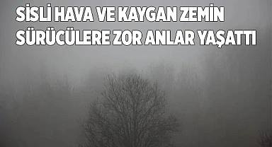 Sürücülerin sis ve kaygan zeminle imtihanı