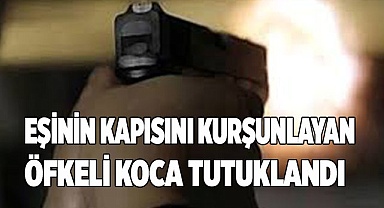 Uzaklaştırma kararına rağmen eşinin kapısını kurşunladı