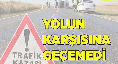 Yolun karşısına geçemedi