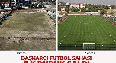 BAŞKARCI FUTBOL SAHASINDA İLK DÜDÜK ÇALDI
