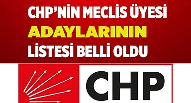 CHP LİSTELERİ BELLİ OLDU