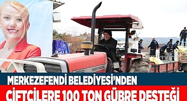 ÇİFTÇİLERE 100 TON GÜBRE DESTEĞİ SAĞLADI