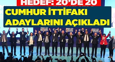 CUMHUR İTTİFAKI ADAYLARINI AÇIKLADI