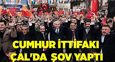  CUMHUR İTTİFAKI ÇAL'DA  ŞOV YAPTI