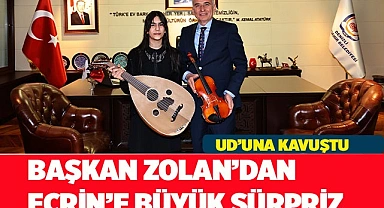 Cumhurbaşkanı Erdoğan’a keman çalan Ecrin uduna kavuştu