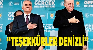 Denizli Cumhurbaşkanı Erdoğan’ı bağrına bastı