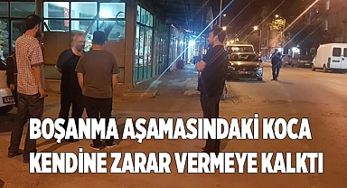 Eşiyle barışamadı, elinde bıçakla sokağa çıktı