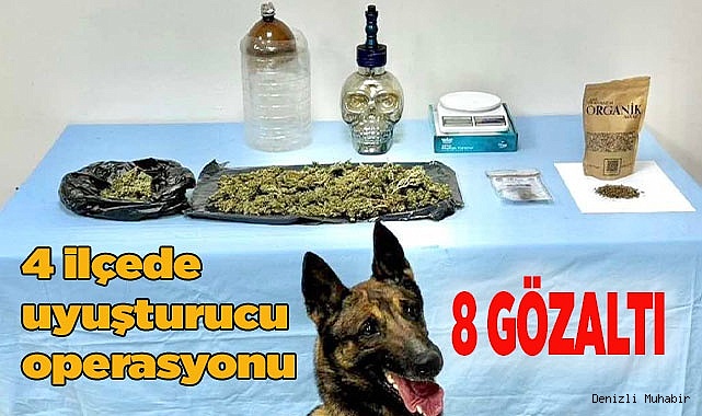 Jandarma 4 ilçede operasyon düzenledi: 8 gözaltı