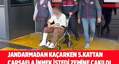 Jandarmadan kaçarken 5.kattan çarşafla inmek istedi zemine çakıldı