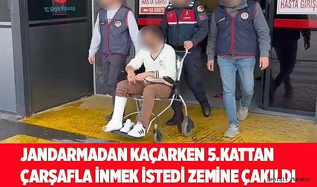 Jandarmadan kaçarken 5.kattan çarşafla inmek istedi zemine çakıldı
