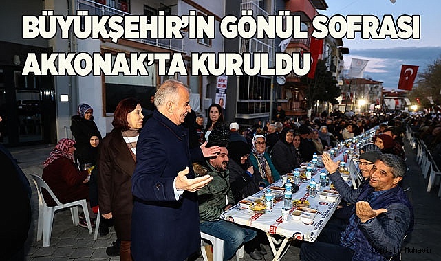 Büyükşehir’in gönül sofrası Akkonak’ta kuruldu