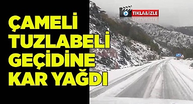 Çameli Tuzlabeli geçidine kar yağdı