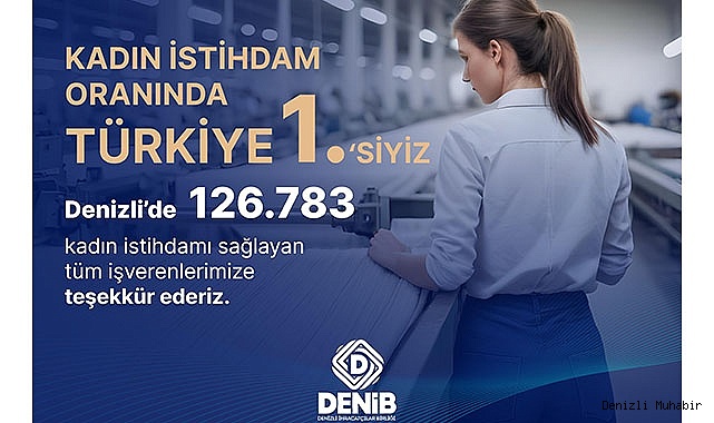DENİB, KADIN İSTİHDAMI ORANINDA ÜLKE BİRİNCİSİYİZ