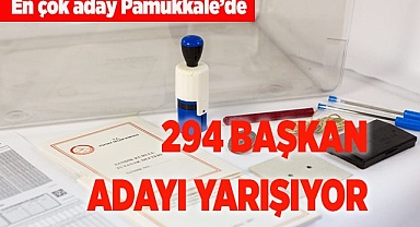 DENİZLİ'DE 294 BAŞKAN ADAYI YARIŞIYOR
