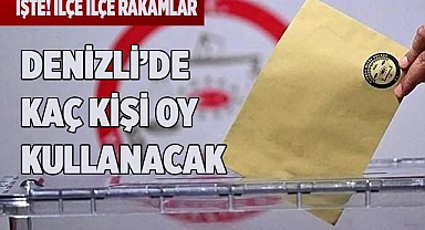 DENİZLİ’DE KAÇ KİŞİ OY KULLANACAK?