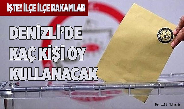 DENİZLİ’DE KAÇ KİŞİ OY KULLANACAK?