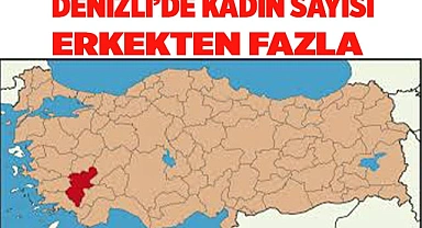 DENİZLİ’DE KADIN SAYISI ERKEKTEN FAZLA