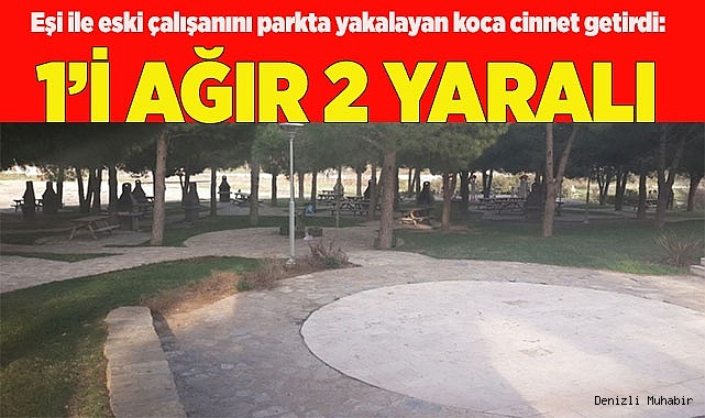 Eşi ile eski çalışanını parkta yakalayan koca cinnet getirdi: 1’i ağır 2 yaralı