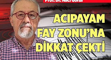 GÖRÜR, ACIPAYAM FAY ZONU’NA DİKKAT ÇEKTİ