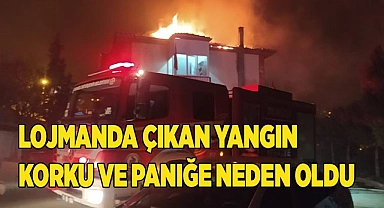 Lojmanda çıkan yangın korku ve paniğe neden oldu