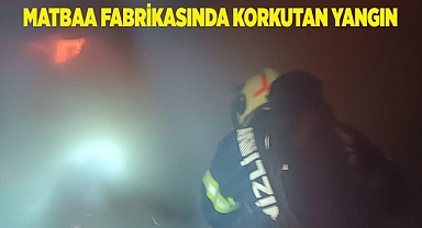 Matbaa fabrikasında korkutan yangın