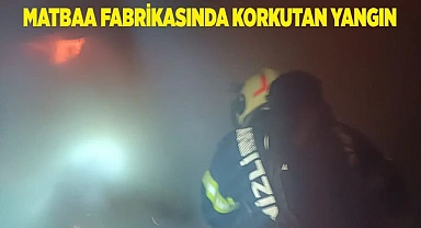 Matbaa fabrikasında korkutan yangın