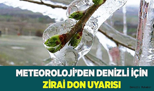 Meteoroloji'den Denizli için zirai don uyarısı
