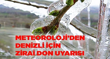 Meteoroloji Denizli için zirai don uyarısı verdi