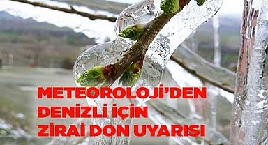 Meteoroloji Denizli için zirai don uyarısı verdi