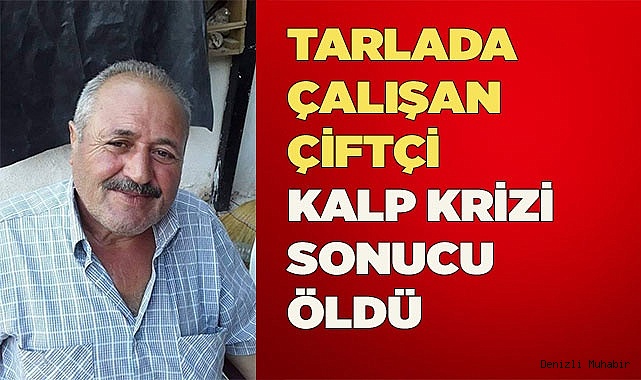 Tarlada çalışan çiftçi kalp krizi sonucu yaşamını yitirdi