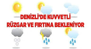 Denizli’de kuvvetli rüzgar ve fırtına bekleniyor