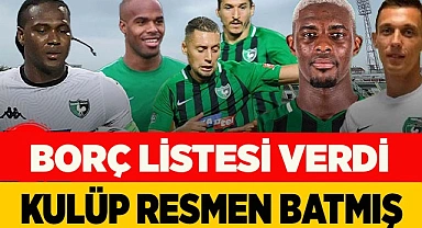 KULÜP RESMEN BATMIŞ