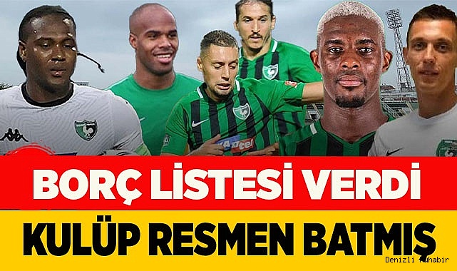 KULÜP RESMEN BATMIŞ
