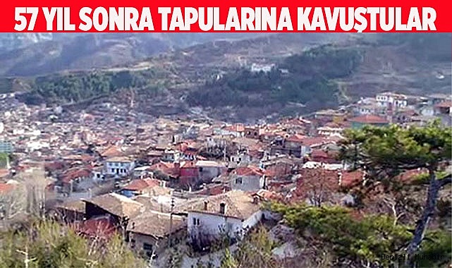 Tapu sorunu 57 yıl sonra çözüldü