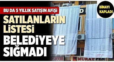 BU DA 5 YILLIK SATIŞIN AFİŞİ