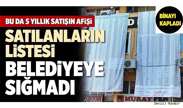 BU DA 5 YILLIK SATIŞIN AFİŞİ