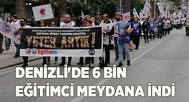 DENİZLİ'DE EĞİTİMCİLER MEYDANLARA İNDİ