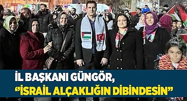 İl Başkanı Güngör, ‘’ İsrail alçaklığın dibindesin’’