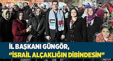 İl Başkanı Güngör, ‘’ İsrail alçaklığın dibindesin’’