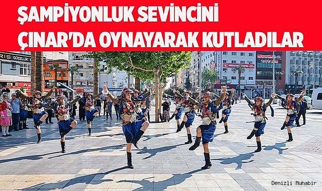 Şampiyonluk sevincini Çınar'da oynayarak kutladılar