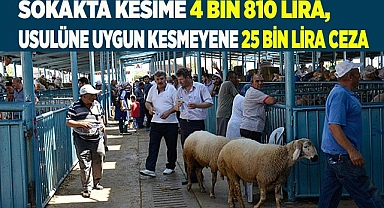 SOKAKTA KURBAN KESENE 4 BİN 810 LİRA CEZA