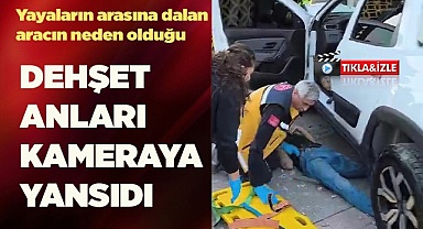 Yayaların arasına dalan aracın neden olduğu dehşet anları kameraya yansıdı