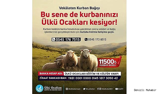 BU SENE DE KURBANINIZI ÜLKÜ OCAKLARI KESİYOR!