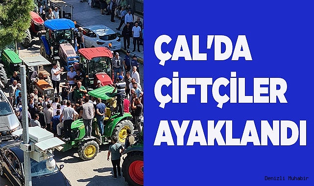 ÇAL'DA ÇİFTÇİLER AYAKLANDI