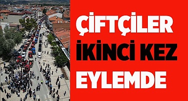Çiftçiler ikinci kez eylemde