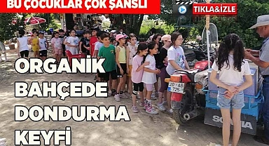 ÇOCUKLARIN ORGANİK BAHÇEDE DONDURMA KEYFİ