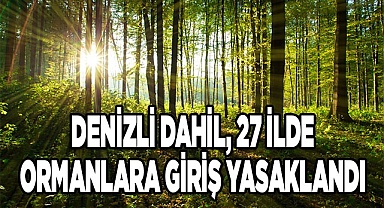Denizli dahil 27 ilde ormanlara giriş yasaklandı